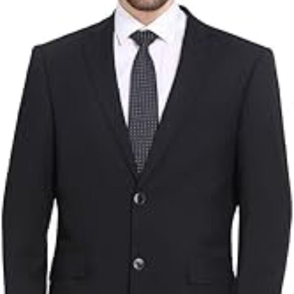 P&L Men's Suits Classic Fit 2 Piece - 2 Button Jacket Pleated Pants Set Sz 44S - Picture 1 of 6